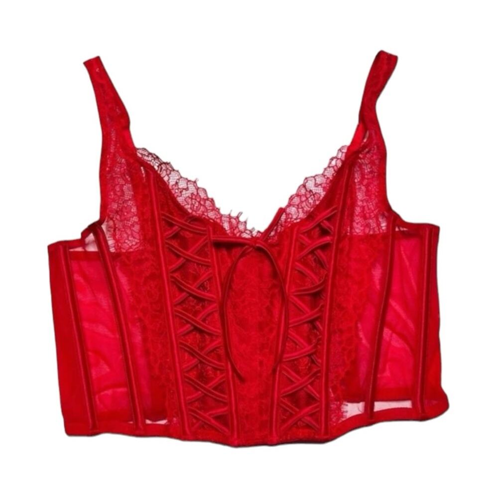 Victoria’s Secret Dream Angels Unlined Lace-Up Corset Top Size Small